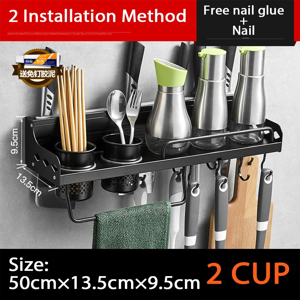 Wall Mounted Kitchen Racks for Cooking Utensil Too... – Grandado