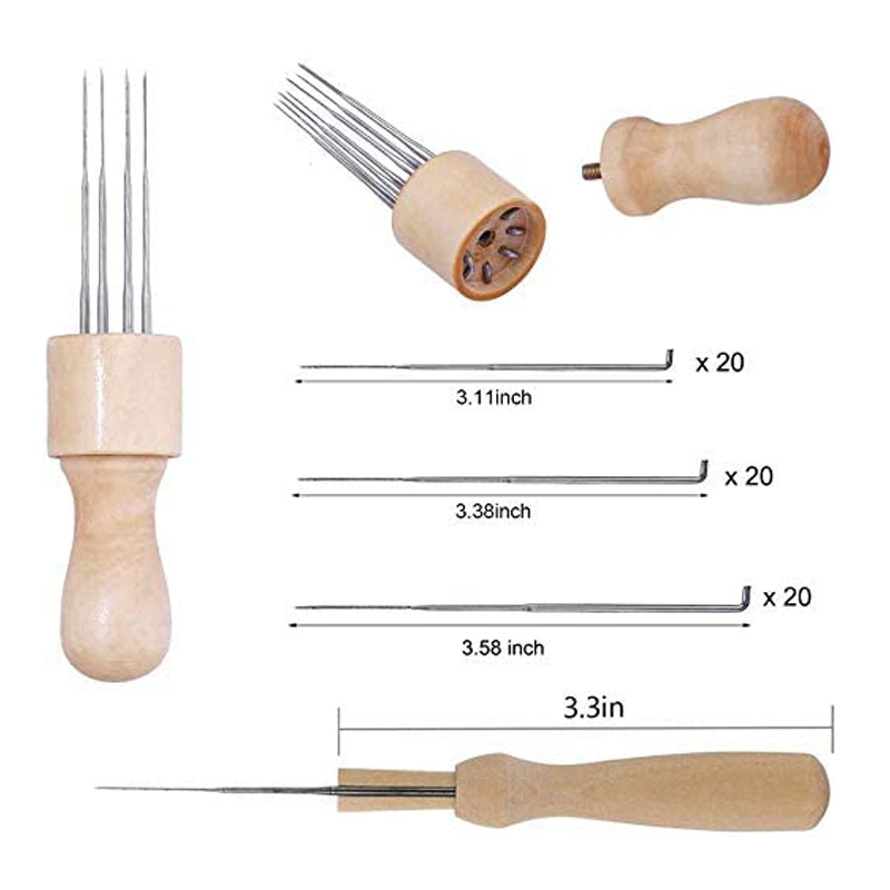 Imzay Needle Felting Kit Felting Tool Wool Needle Felting Kit Needle Felting Starter Kit DIY Needle Felt Roving with Instruction