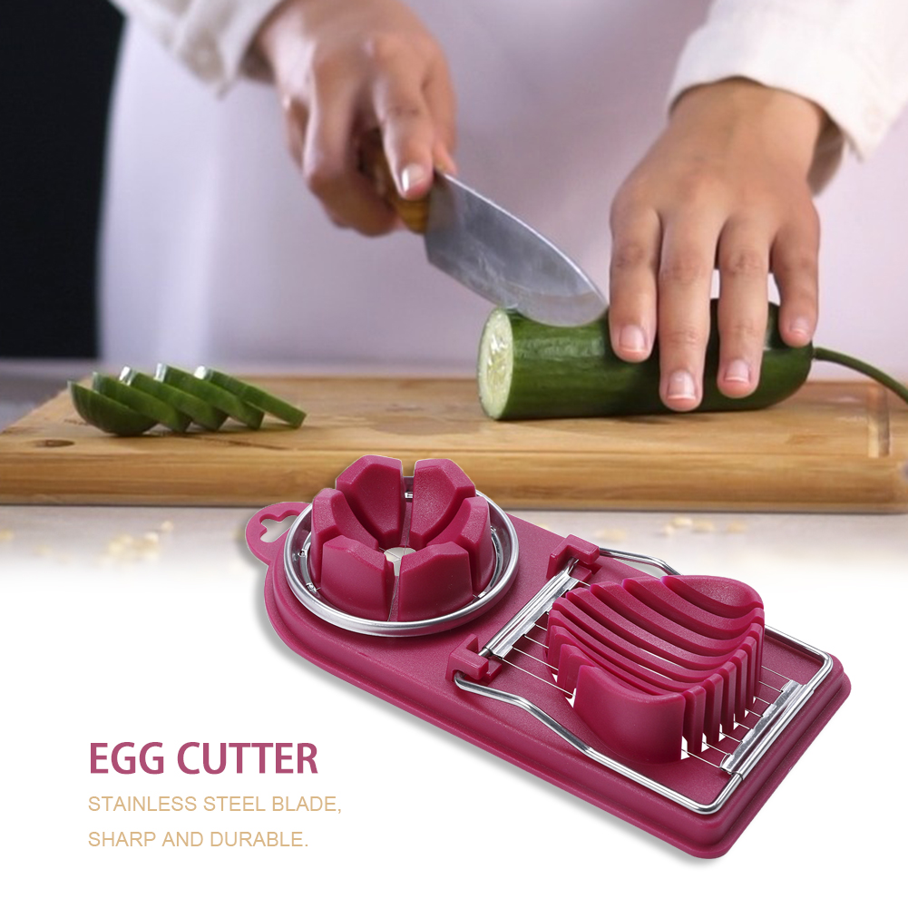 Stainless Steel Cut Egg Slicer Egg Splitter Cutter Flower Mold Kitchen Tool