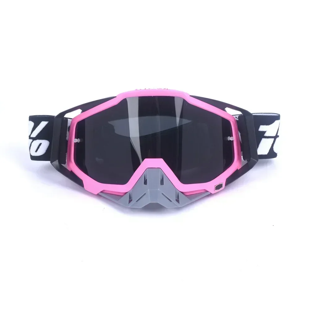Motocrossglasögon motorcykelglasögon mask vindtät uv-skydd utomhus mtb klättring cykling sport skoter skidglasögon: Blå