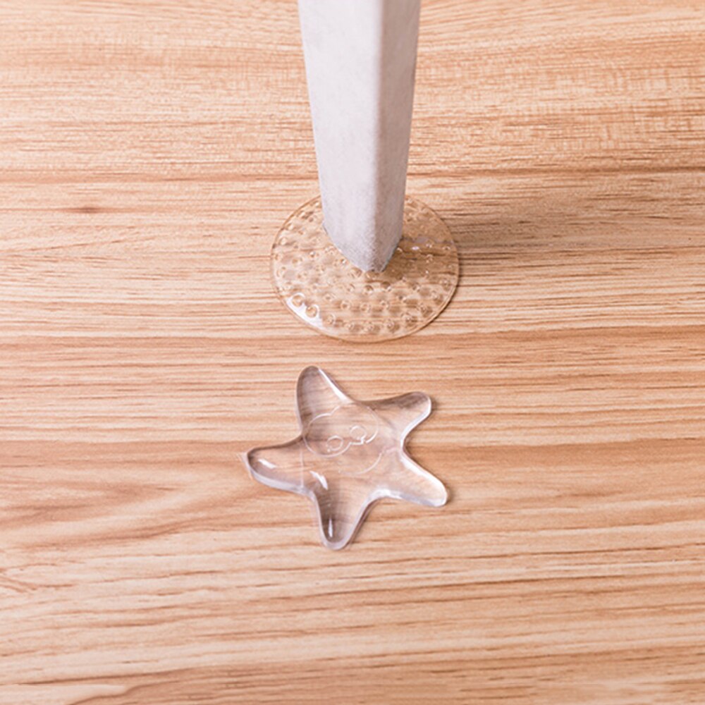 1Pc Protection Safety Shock Absorber Door Handle Bumpers Security PU Door Stoppers Transparent Wall Starfish Shape Protectors