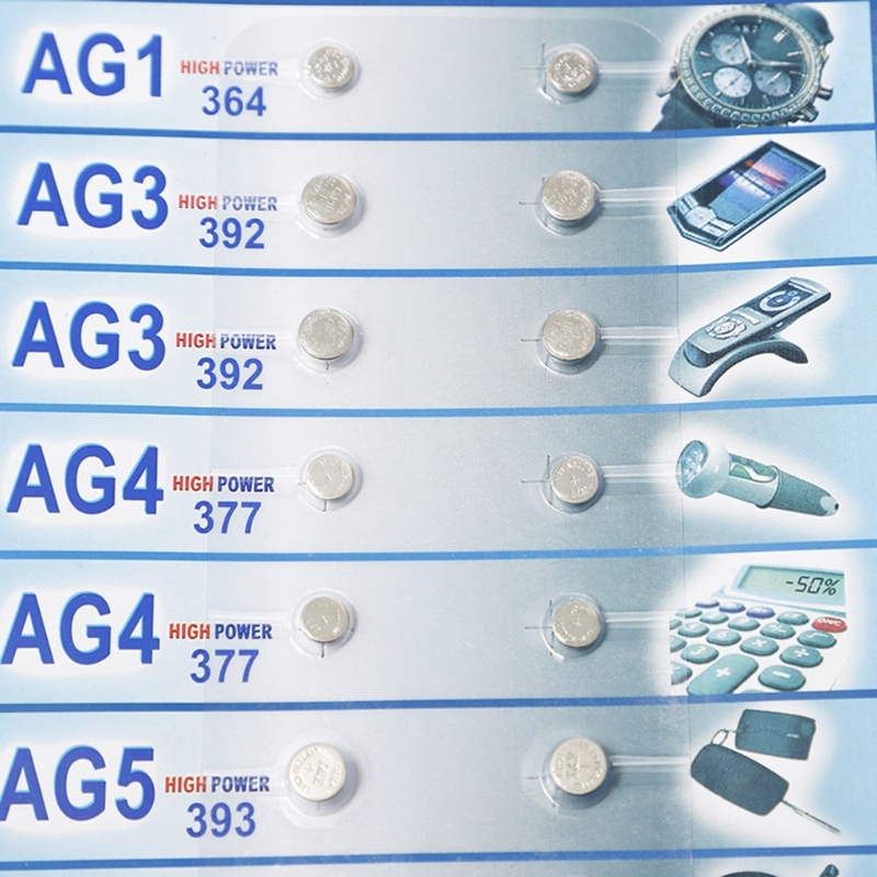 24pc/partia Zestaw Baterie mieszane AG1/AG4/AG4/AG5/AG10/AG12/AG13 dla zegarków zdalnych CR2025 Bateria komórkowa monety