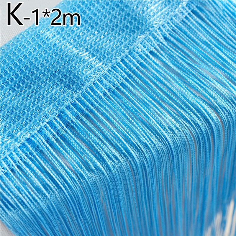 100X200Cm Draad Gordijn String Screen Lint String Divider Blind Voor Woonkamer Deur Muur Window Panel Kwastje gordijnen: K