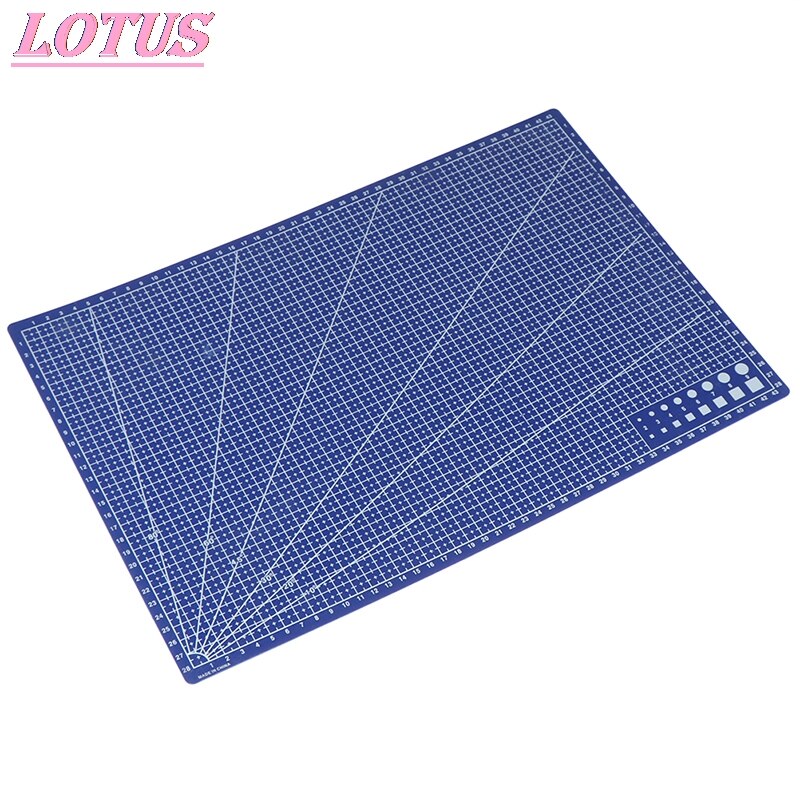 PVC rectangular cutting mat, made of pp plastic. Grid line tool, plastic, A3, 45cm x 30cm, 1Pcs