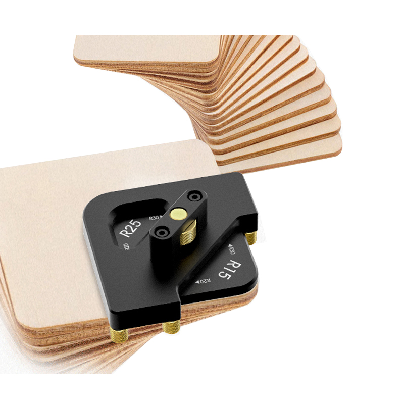 Woodworking 8 in 1 Corner Radius Template Jig Aluminum Alloy Radius Quick Jig Arc / T Angle Positioning Milling Templates