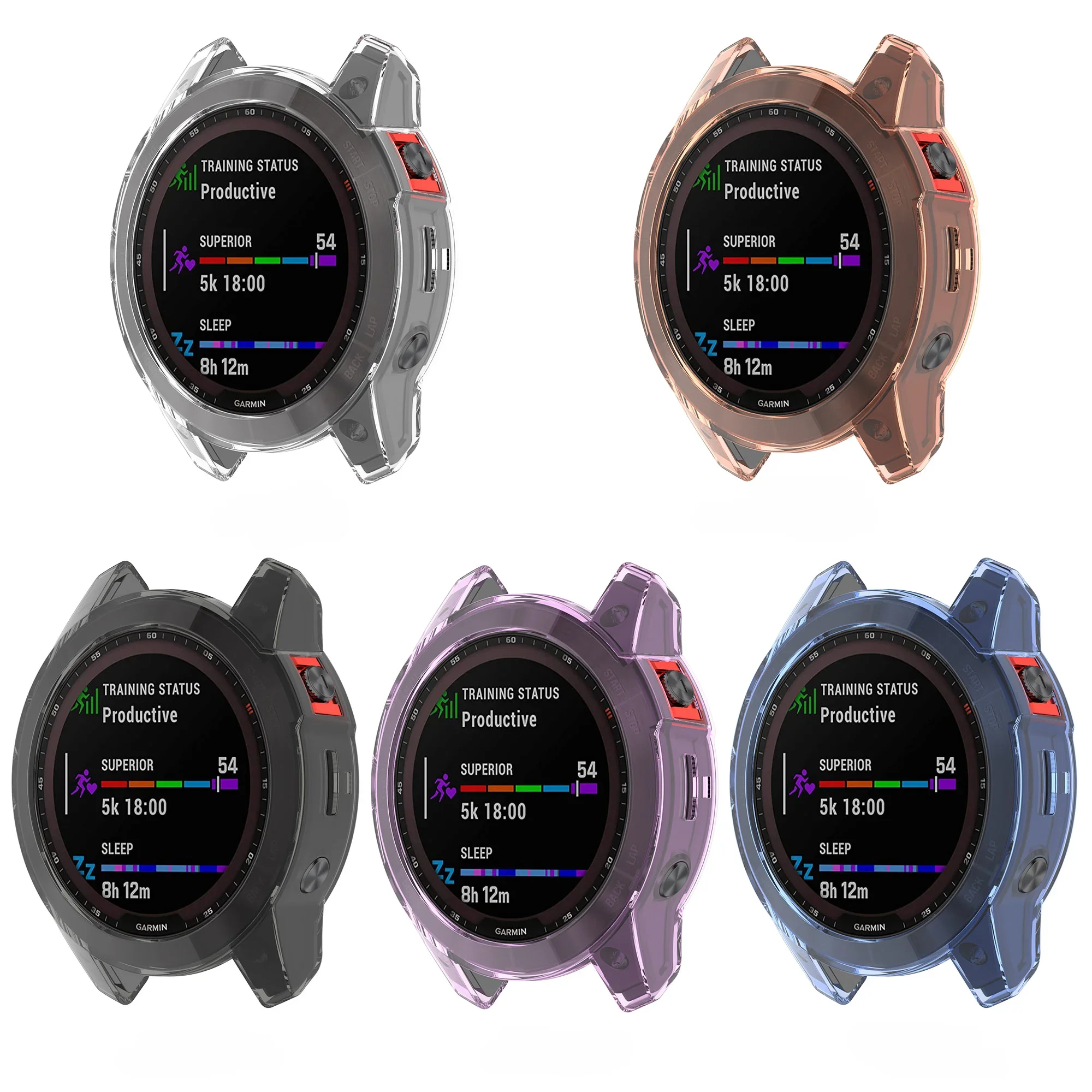 Transparante TPU Case voor Garmin Fenix 6 6S 6X Pro 7 7S 7X Pro 5 5S 5X Plus Zachte Beschermhoes voor Garmin horloge Slim Cover