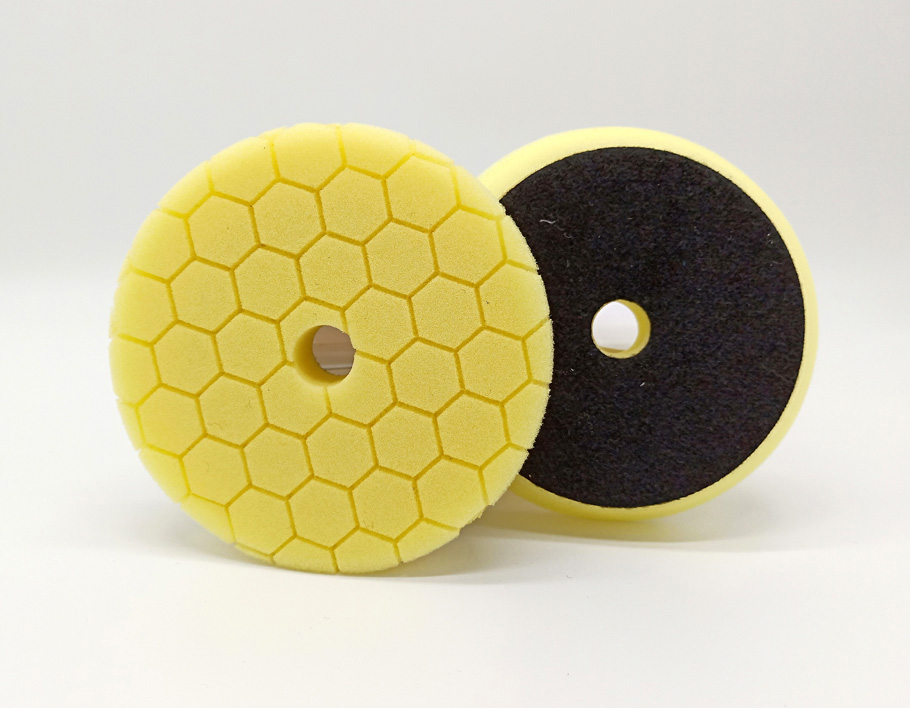 Polijsten Pad 30 Mmthick 6 Inch Hexagon Buffing Pad Blauw Licht Snijden Europa Spons Pad Voor Dual Action Auto Polishier: Yellow 1PC
