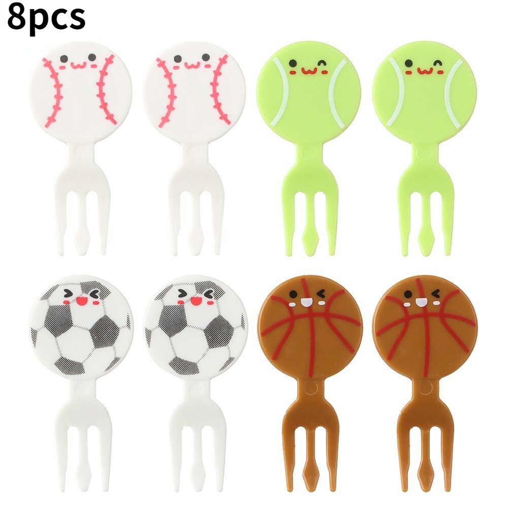 10/30Pcs Bento Gemüse Geschirr Nette Mini Kleinkind Kinder Obst Gabeln Zahnstocher Kinder Essen Picks Cartoon Tier Bauernhof: 14