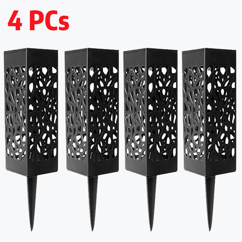 2 In 1 Solar LED Lawn Light Outdoor Waterproof Garden Decor Lamp for Pavilion Yard Landscape Buried Lamps Garden Lawn Lights: 4pcs / Warm light