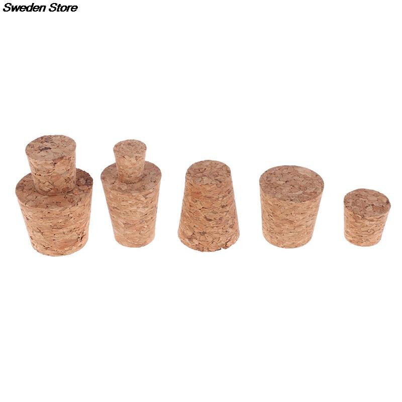 10pcs Wood Wine Glass Bottle Stopper Kettle Pudding Container Cork Cap Burette Buret Tube Lid