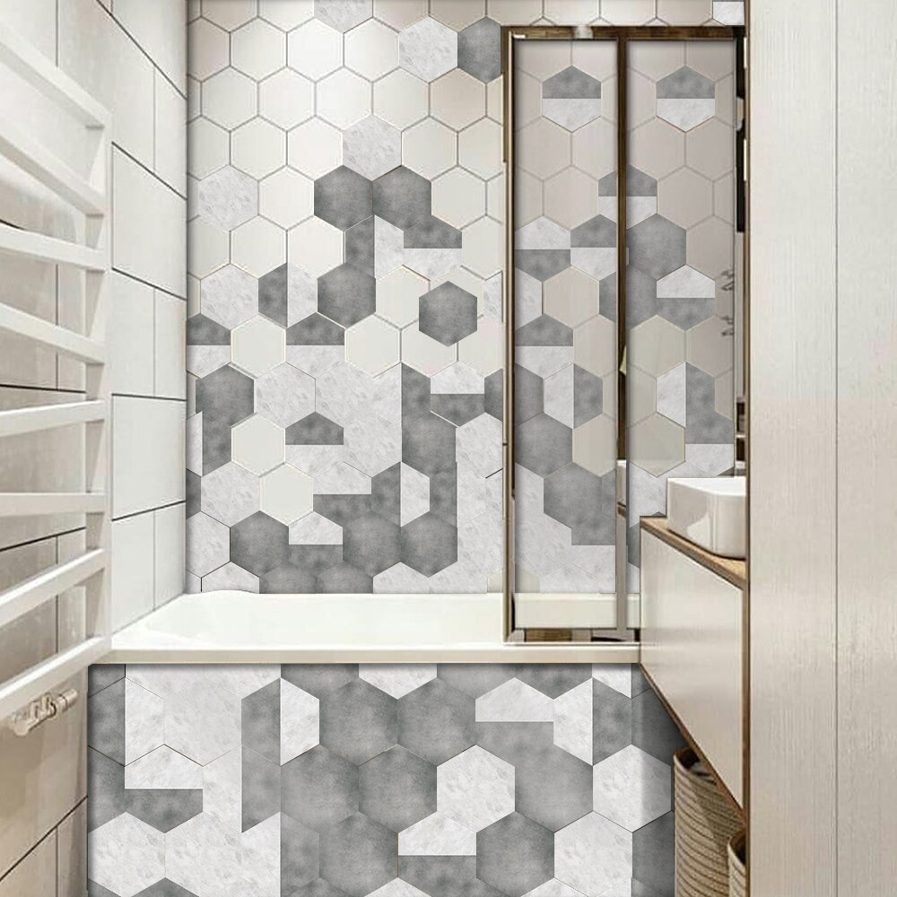 Explosion-proof AMJ wear-resistant floor stickers tile wall stickers self-adhesive kitchen floor non-slip decorative hexagonal s