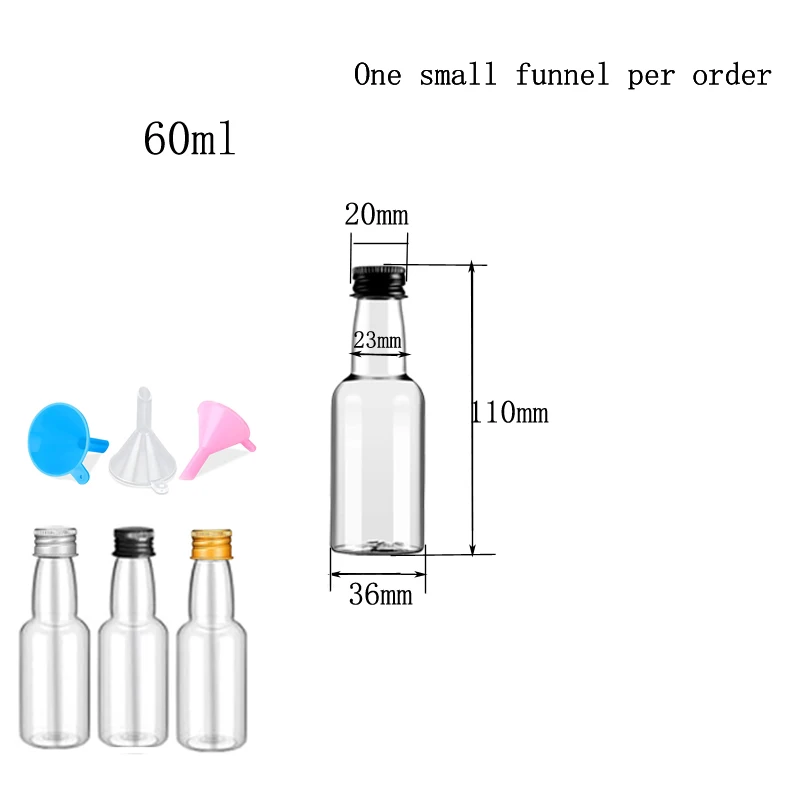 10 Uds 30ML-150ML Mini botella de licor de plástico portátil botellas de jugo contenedor de bebidas reutilizable para favores bodas fiestas favores: Verde claro / 5 ml