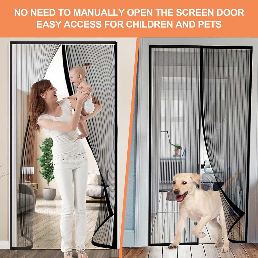 1/3/5pcs Magnetic Screen Door Self Sealing Hands Free Mesh Partition Keeps Bugs Out Pets and Kids Friendly Pending Keep Close