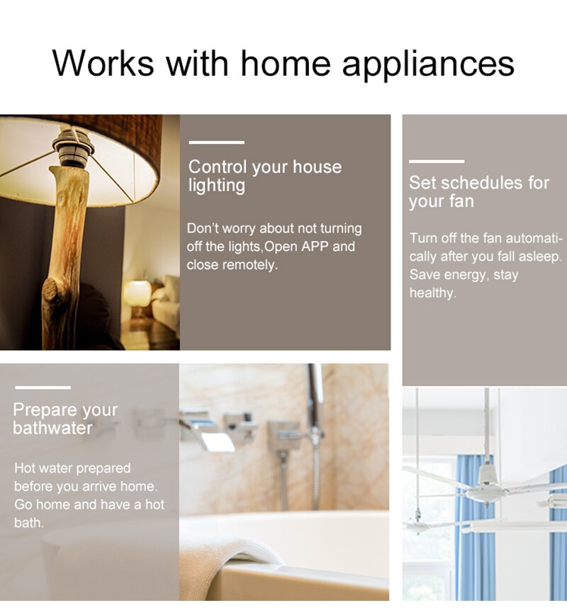 Smart Wireless Remote Switch Socket Smart Home Automation Remote Control Switch Relay Zigbee Switch/Alexa /Smart Home APP