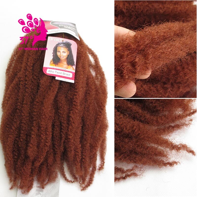 Dream ice's ombre jumbo marley hæklet fletning hår syntetisk krøllet marley hair extensions til fletning af hår: #350