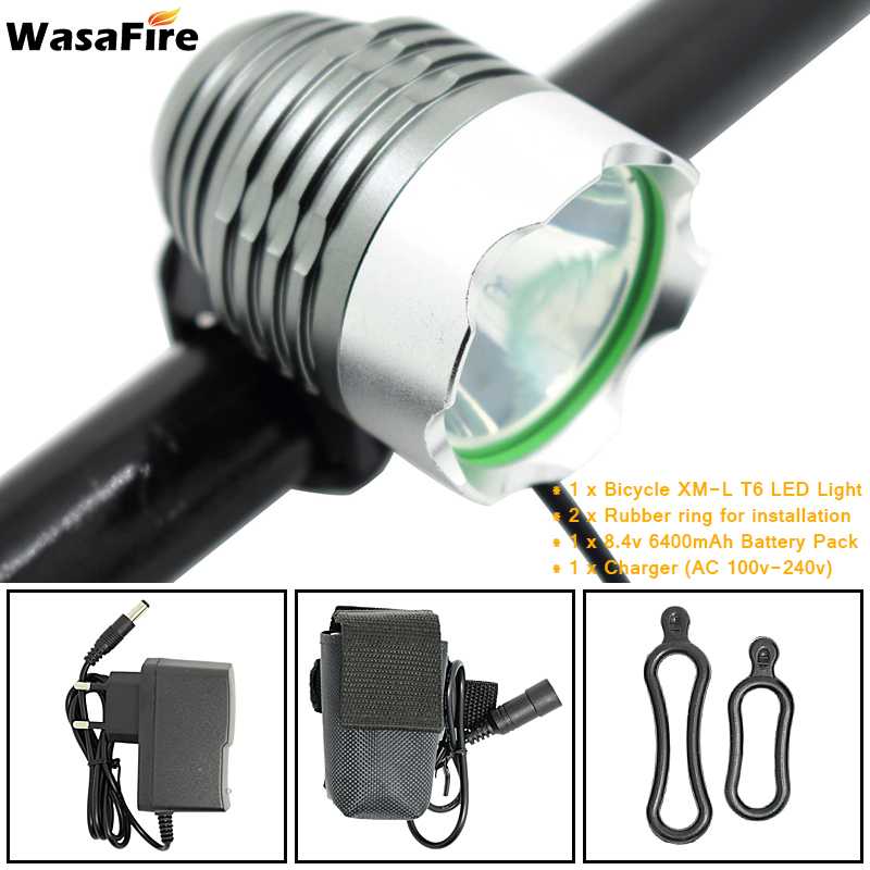 2000LM XML T6 portato luce per bicicletta ricaricabile luci anteriori per bici faro per montagna bicicletta faro per ciclismo 18650 torcia a batteria: Packag C