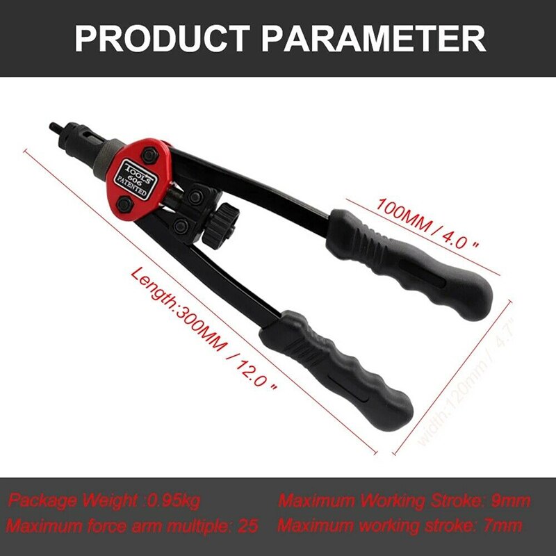 Hand Riveter Guns Rivet Thread Setting Tool Double Handle Nut Setter M3 M4 M5 M6 M8 Riveting Tools Nutsert Metric &amp; SAE Riveting