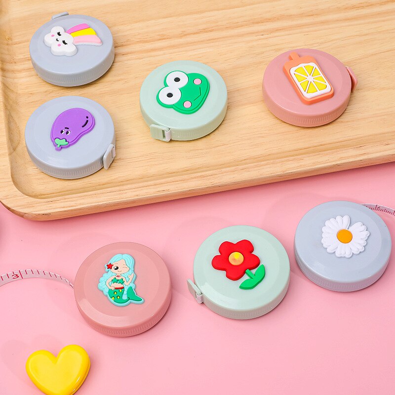 Cute Mini Tape Measure Fun Cartoon Portable Tape Measure Multifunctional Measuring Tool Measurements Leather Tape Measure