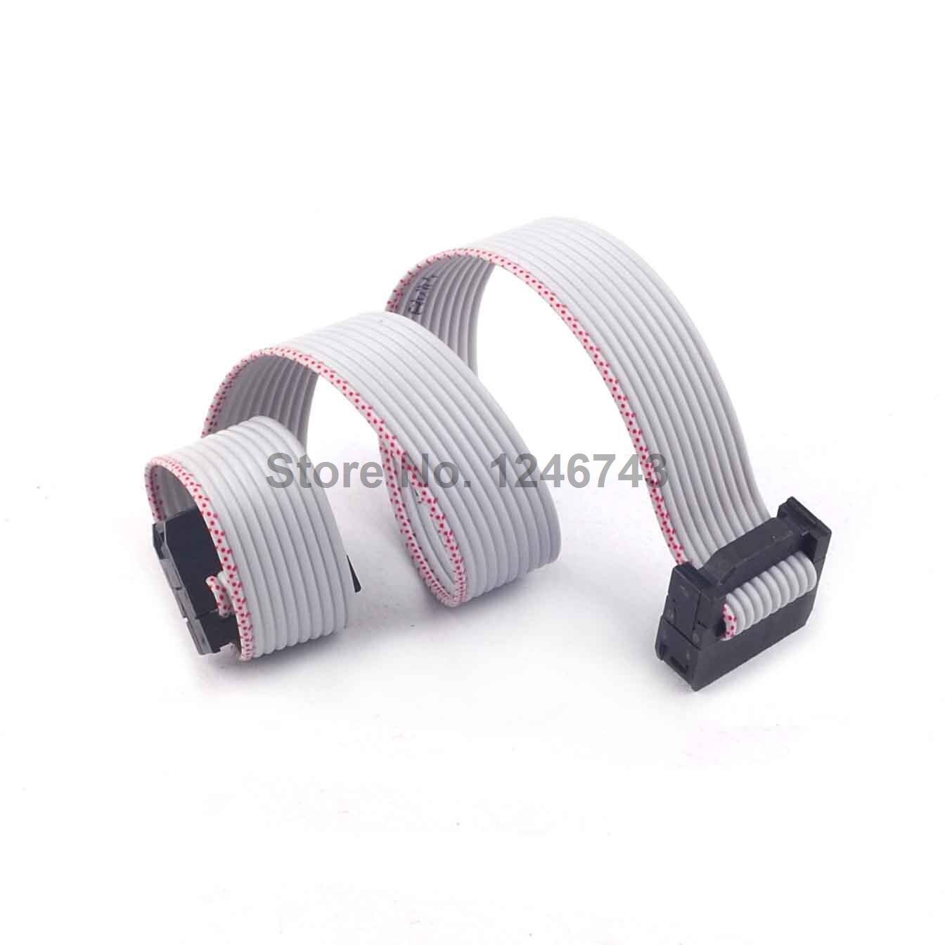 10pcs 10pin 2x5 Idc Flat Ribbon Cable Wire For Isp Jtag 254mm Spacing Header 30cm Grandado 2582