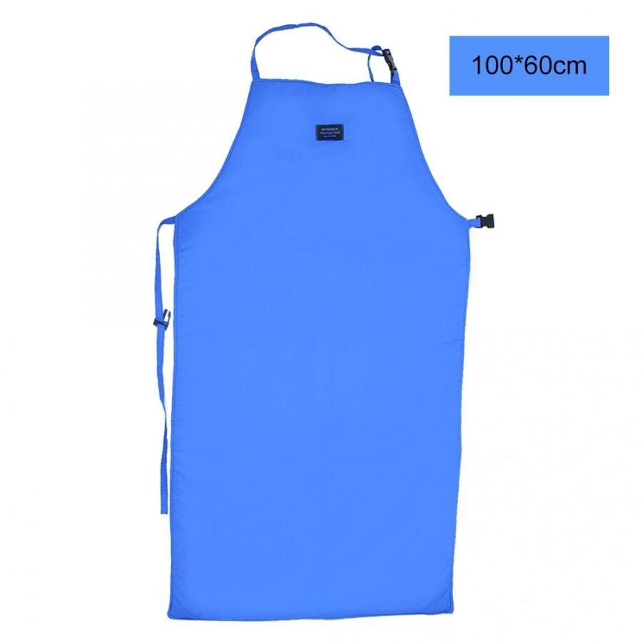 Safety Cryo-Apron Cryogenic Ultra-low Temperature Apron Nitrogen Protective Blue: White