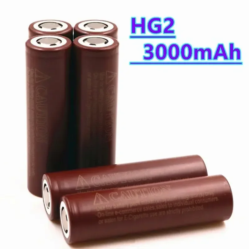3000mAh 3.7V HG2 18650 Battery Lithium Rechargeable Batteries High Discharge 30A Power Cell