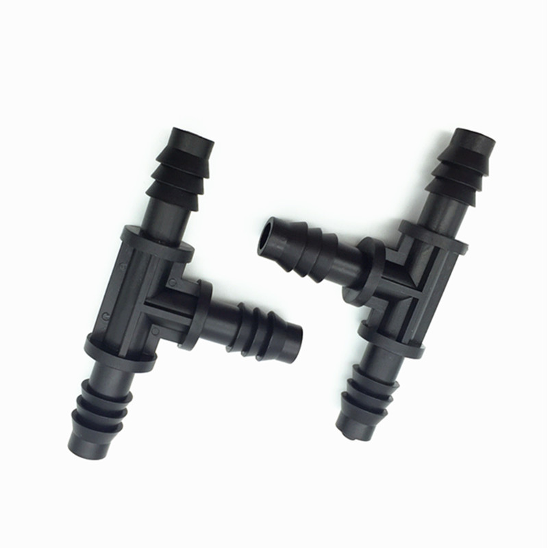 100 Pcs Watering Shunt connector 8/11 Tee black Irrigation Water Hose Garden Hose Connectors