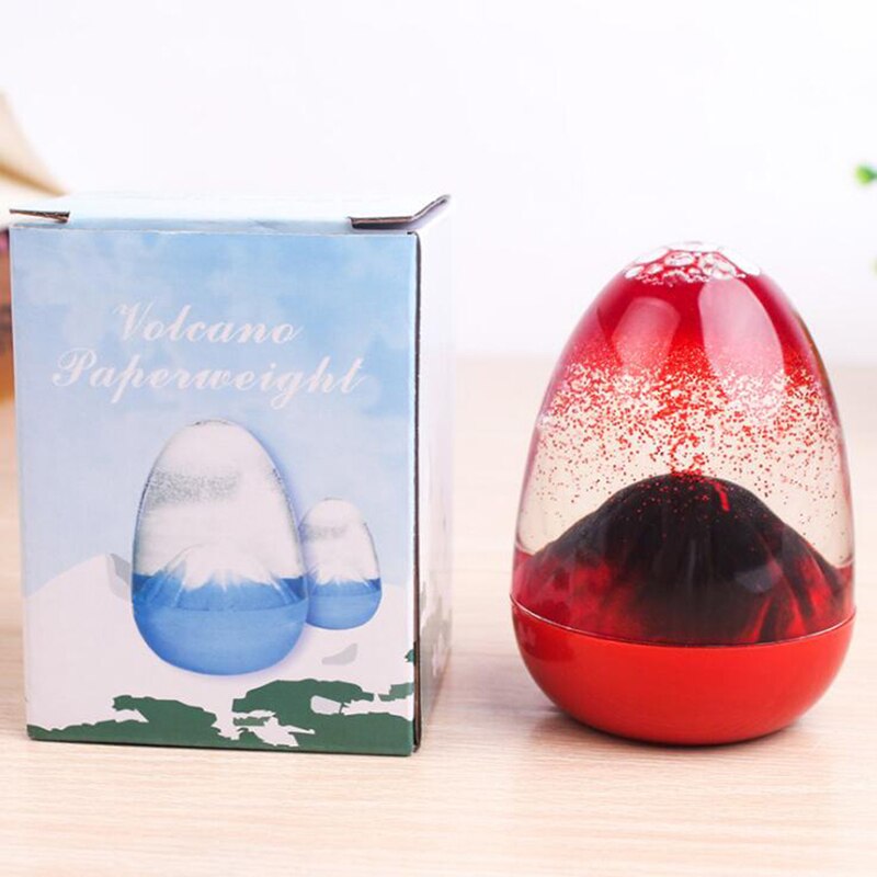 Vulcano a forma di uovo scoppiare liquido clessidra Timer con base clessidra di cristallo clessidra sabbia Timer gadget giocattolo scrivania decorazione ornamenti