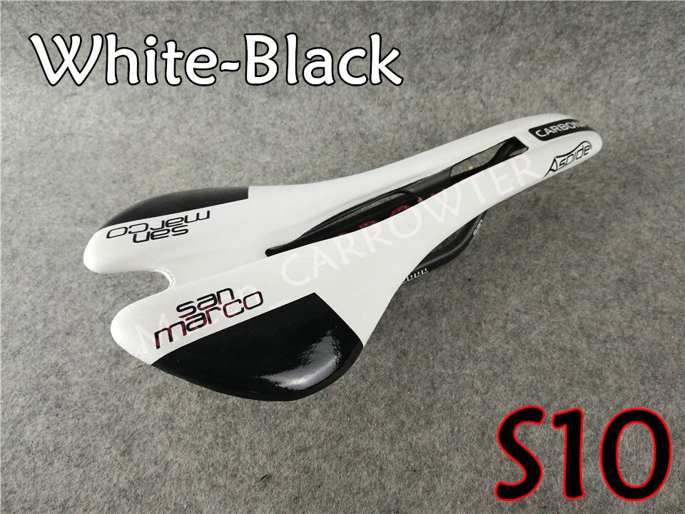 Full Carbon Fiber Zwart-Wit 3K Glossy Colnago Carbon Racefiets Zadel Zetel: S10