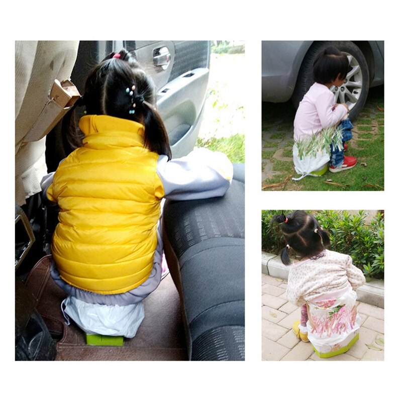 Enfants Portable pliant siège de pot garçons filles bébé voyage toilette formation infantile d'urgence pot avec des sacs de remplacement