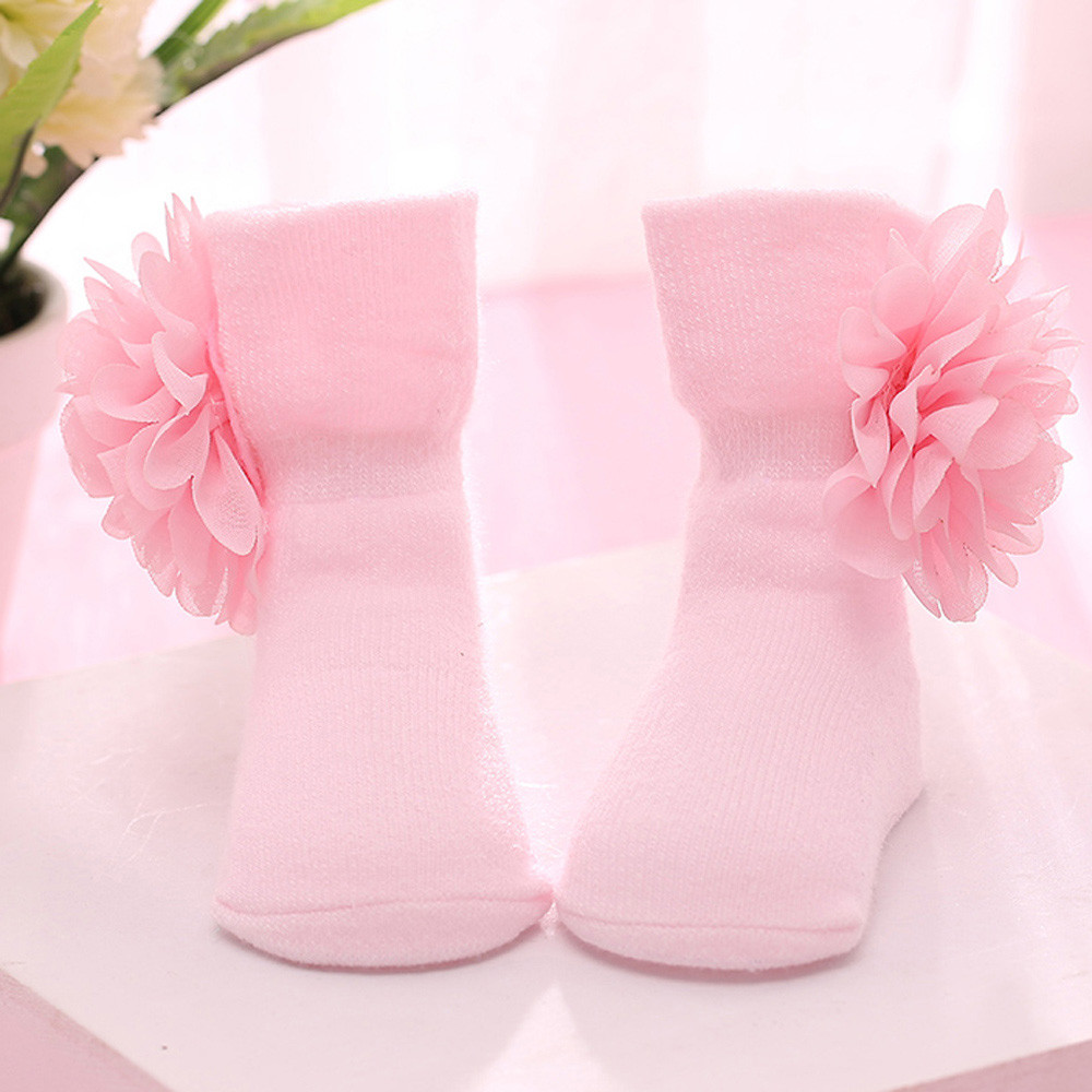 Baby Toddlers Flowers Combed Cotton Ankle Socks Girls Boy Elasticity Socks BTTF
