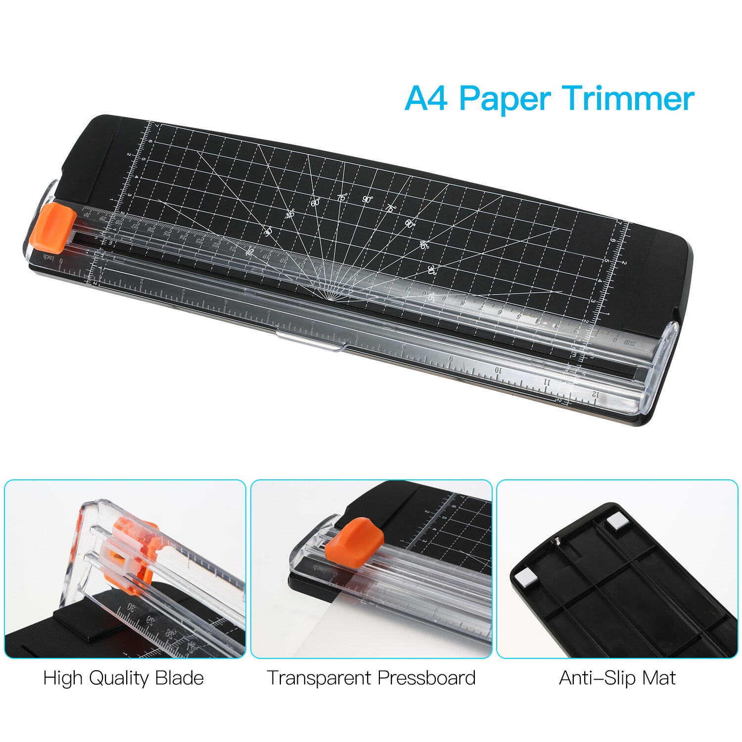 Aibecy A4 Size 12 Inch Trimmer Paper Cutter Cutting Width Portable Paper Cutting Machine for Craft Paper Photo Laminated Paper