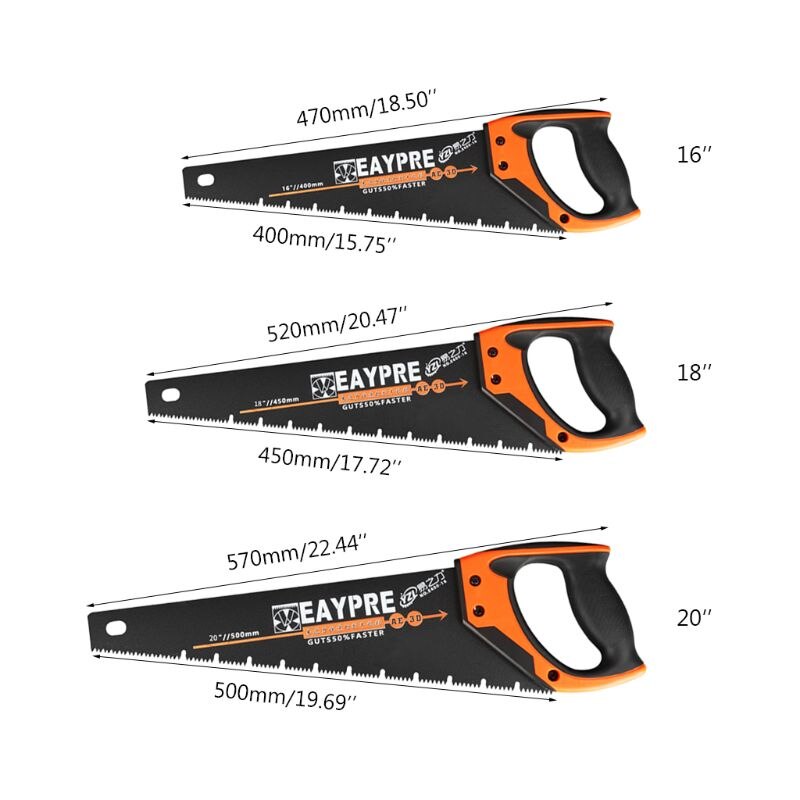 Universal Hand Saw Fast Cutting Wood Plastic Tube Trim Gardening Branch Woodworking Household 3 Sizes