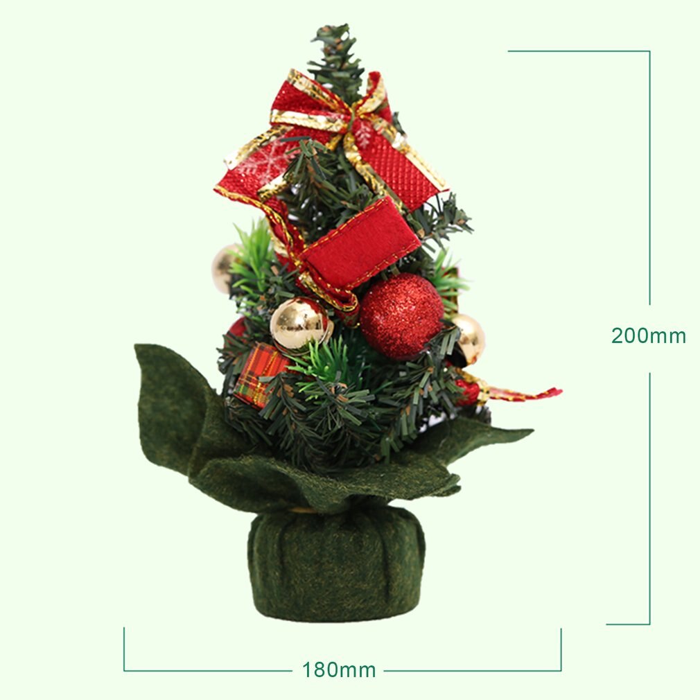 Mini Artificial Christmas Tree Indoors Decorations Small Pine Tree Year Festival Party Ormament Decorations