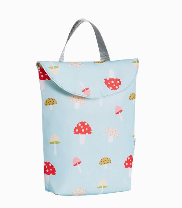 Multifunktionella blöjväskor återanvändbara vattentäta blöjupplägg mummy wet baby bag: Blå mogu