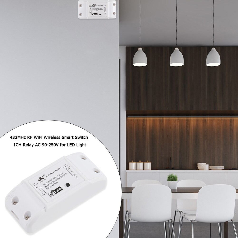 433Mhz Rf Wifi Draadloze Smart Switch 220V Smart Home Elektrische Geschakelde Voor Led Licht