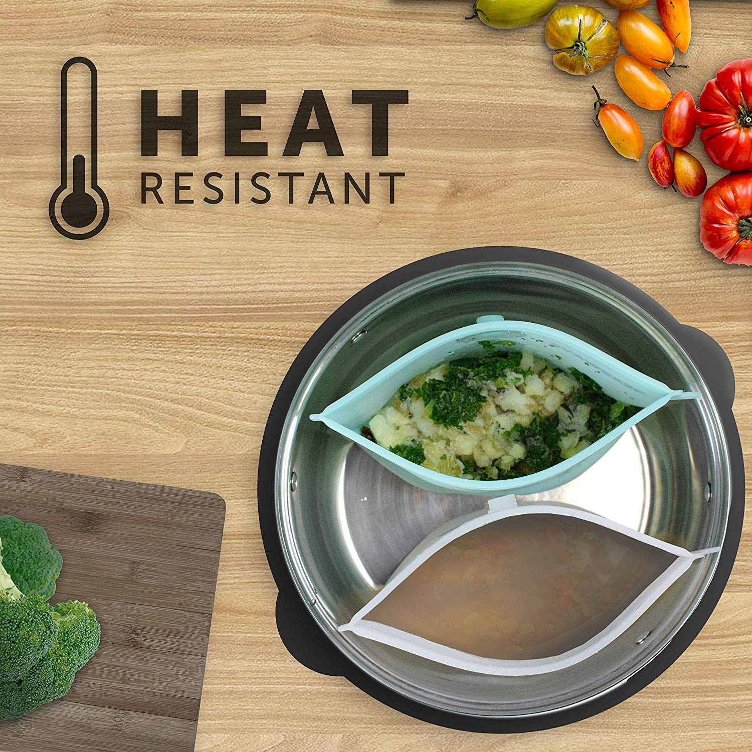 4 Reusable Silicone Food Bags-for Kitchen Storage,Meal Prep,Milk-Ziplock Air-Tight Seal-Freezer Microwave Oven Safe-BPA Free