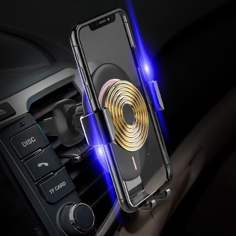 10W 15W Qi Car Wireless Charger Air Vent Mount Phone Holder Full-automatic Fast Charging For Samsung Galaxy S9 S10 iPhone X