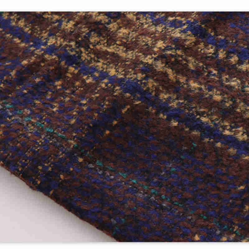 Boy winter quilted trench coat Boy anti-style woolen coat Boy lapel warm jacket Boy's long woolen windbreaker