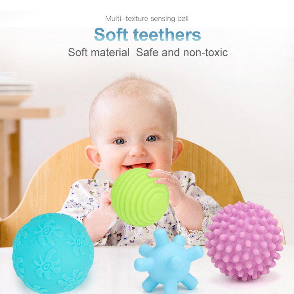6/11pcs Rubber BPA Free Balls Multi-Texture Baby Sensing Ball Develop Tactile Senses Touch Hand Teether Training Soft Balls Toys