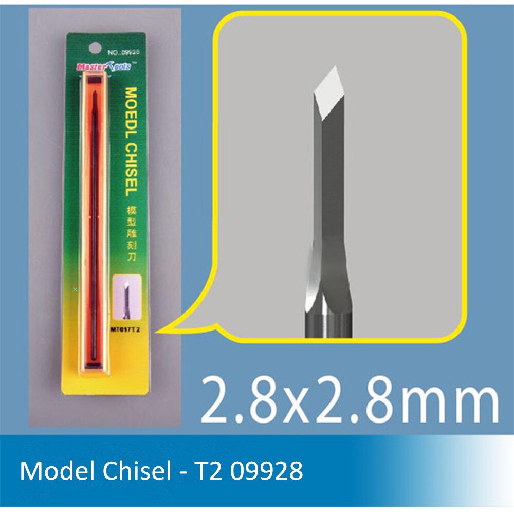 Master værktøjer 09923 09924 09925 09926 09927 09928 model mejsel hobby håndværktøj - f1/f2/f3/r2/rr2/t2: 09928 t2 2.8 x 2.8mm