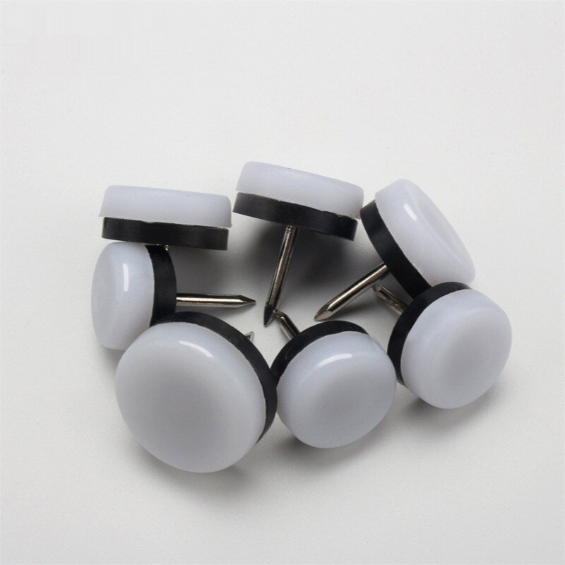 20 Stks/partij 30Mm Meubilair Stille En Antislip Plastic Anker Nail Kast Grond Wit Bruin