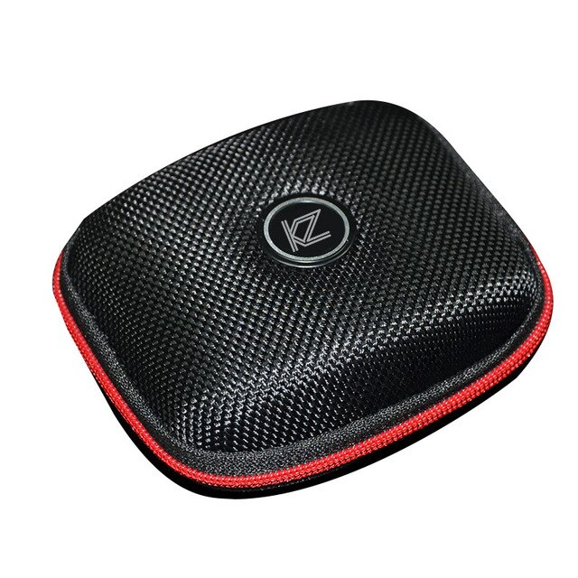 Kz eva case tas in-ear oordopjes doos koptelefoon draagbare opbergtas koptelefoon accessoires headset opbergtas: Zwart