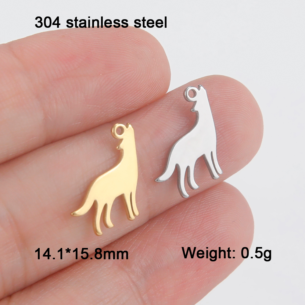 EUEAVAN 5 stks Dier Rvs Charms Kat Vlinder Poot Libel Vissenstaart DIY Hanger Ketting Sieraden Maken Accessoires