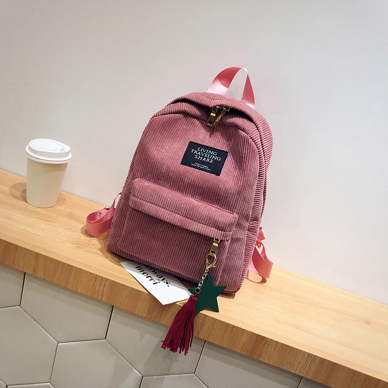 Women Mini Corduroy Backpack Female Eco Simple Canvas Shoulder Bag Ladies Casual Small Travel Bags Backpack for Teenage Girls