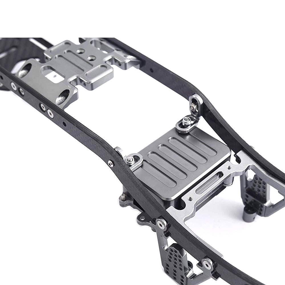 Boîtier à Batterie Pour Voiture RC 1/8 1/10 - Compatible AXIAL SCX10, TRX4, D90 - Plastique Noir - Dimensions 145x49x19mm