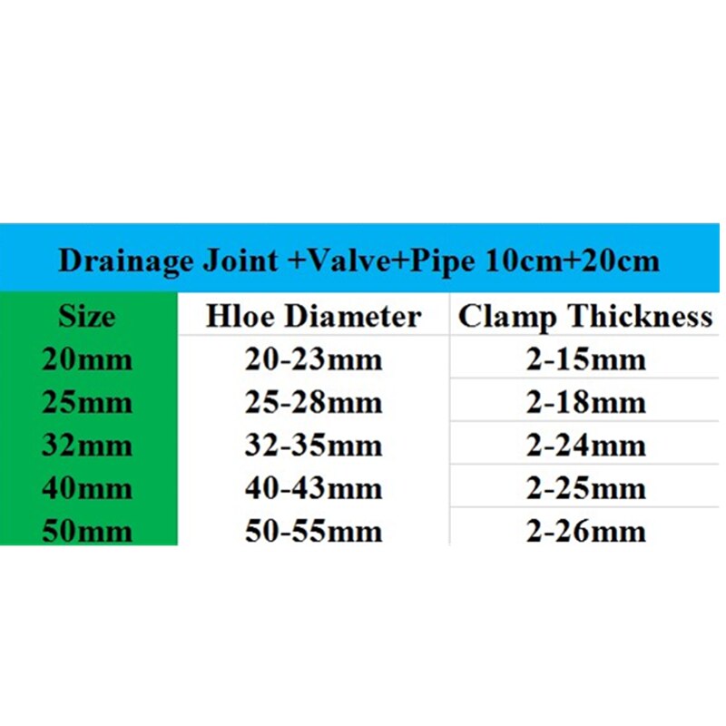 PVC Tank Elbow Drainage + Ball Valve + Pipe Fitting Connector For Aquarium Fish Tank UPV Pipe Adapter water Tank with Drainage