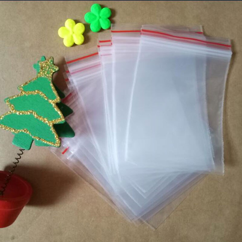 100pcs Clear Zip-Lock Bag Plastic Packaging Pouches Small Jewelry Bags Reclosable Zip Lock Wedding Packaging Bags