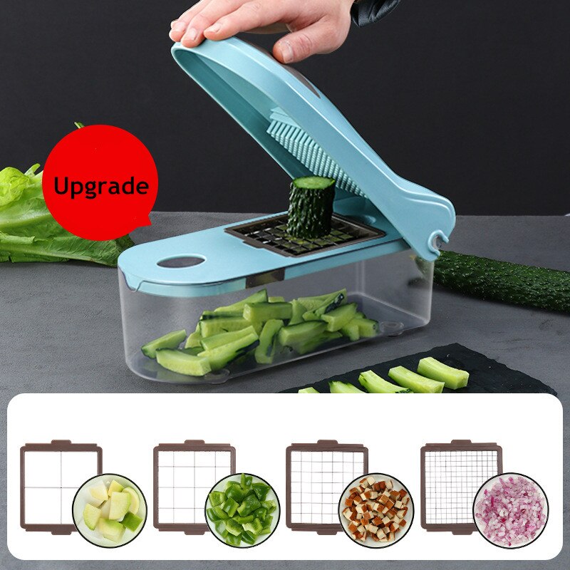 Ui Chopper Pro Groente Chopper Mandoline Slicer Dicer Met 8 Verwisselbare Bladen Veggie Chopper Cutter