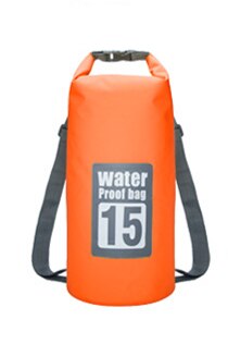 5L 10L 15L 20L Outdoor Waterproof Dry Bag Backpack Sack Storage Trekking Rafting Sports Kayaking Canoe Swimming Bag Travel Kits: Orange 15L