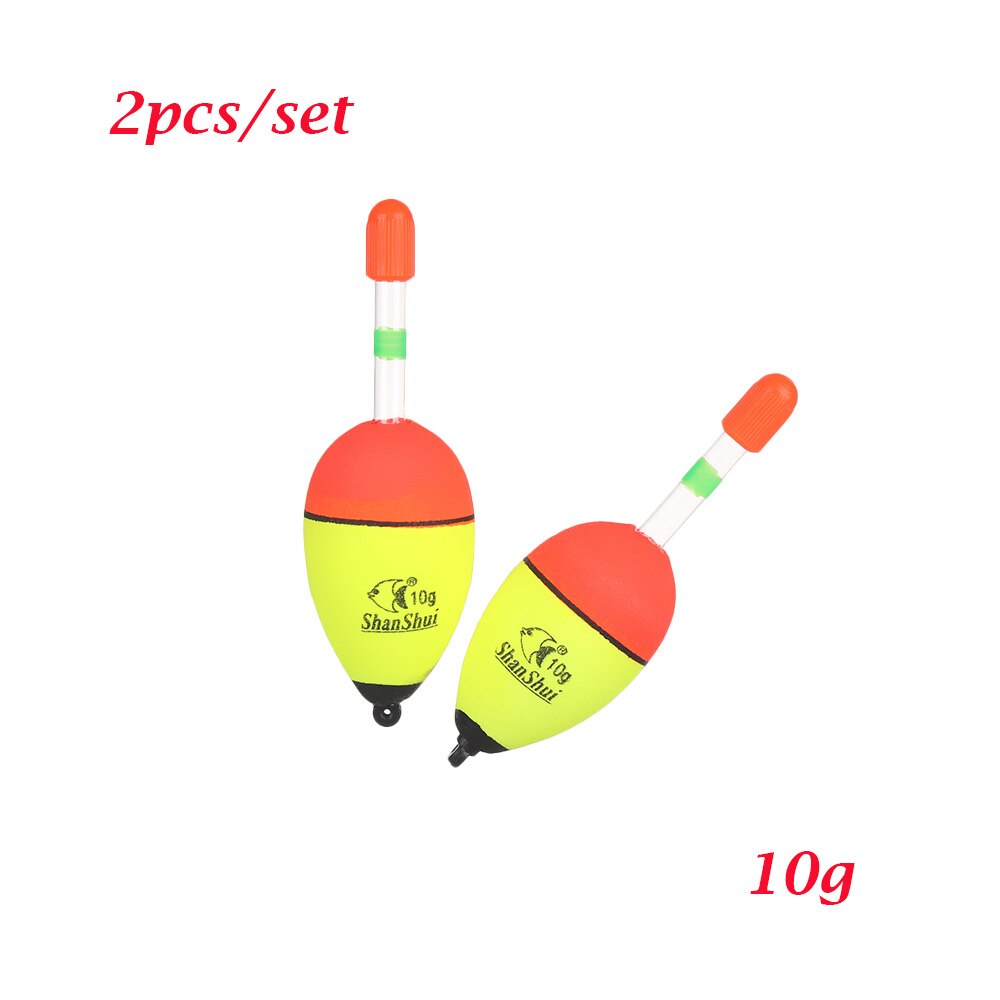 2 stk eva lysende flydende flydere havklippefiskeri slående hårde maveflydere 5g/8g/10g/15g/20g/30g/40g/50g/60g/70g/80g: 10g